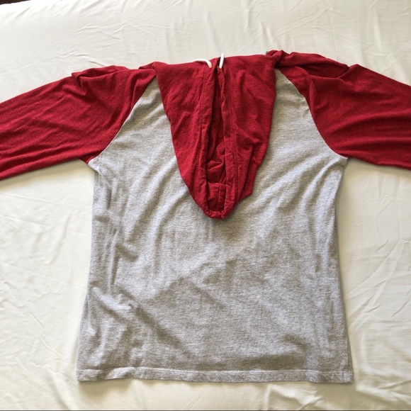 Grey and Red Draw String Sports Sweatshirt - Picture 2 of 2